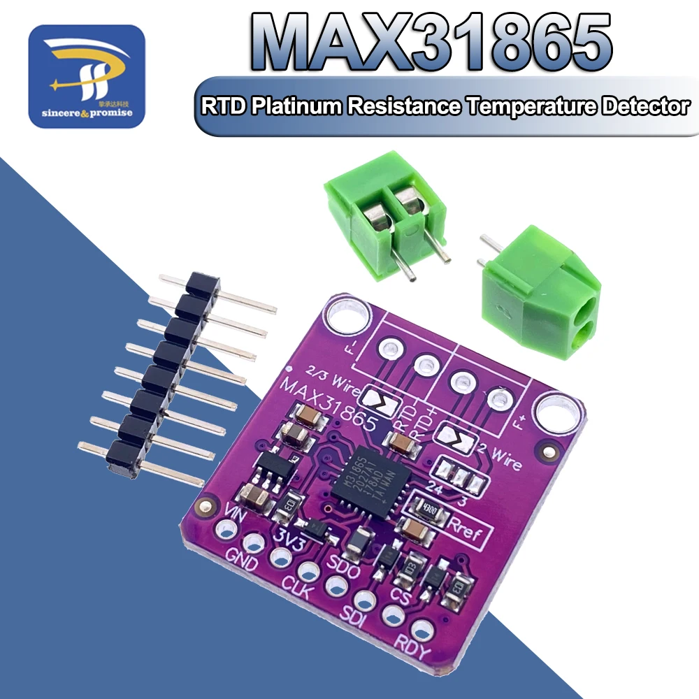 PT100 to PT1000 RTD-to-Digital Converter Board Temperature Thermocouple Sensor Amplifier Module 3.3V/5V For Arduino MAX31865