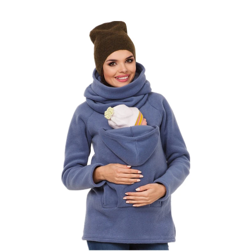 3 In 1 Multi - Functional Mother Kangaroo Sweater Autumn Winter Maternity Women 's Clothing Thickened Pregnancy Wearing Coat