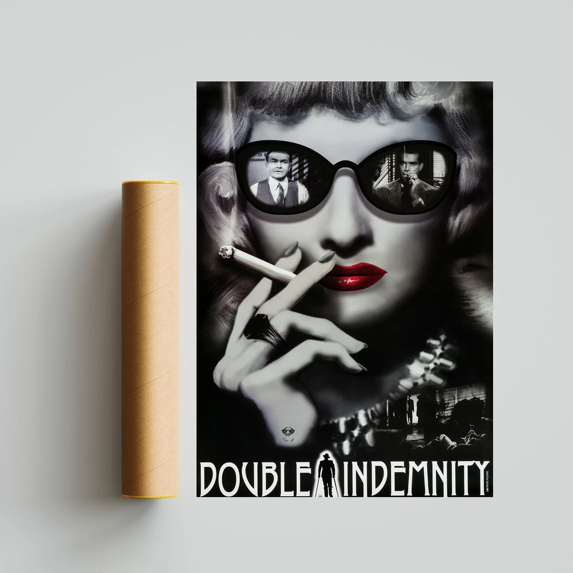 مزدوجة Indemnity الفيلم المشارك الفن طباعة حائط لوح رسم صور غرفة المعيشة ديكور المنزل (بدون إطار)