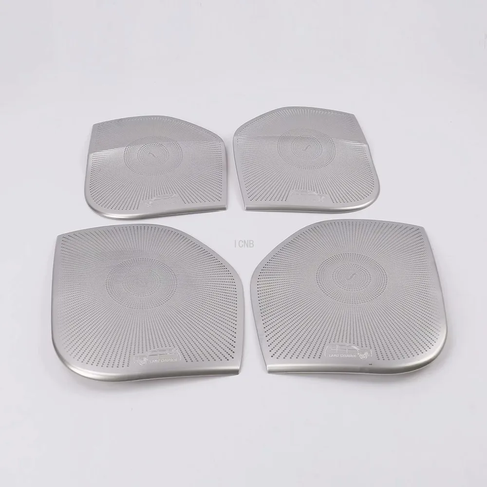 4PCS/set Car Door Speaker Cover Trim for Toyota Land Cruiser 200 LC200 Fj200 2010 2011 2012 2013 2014 2015 2016 2017 2018