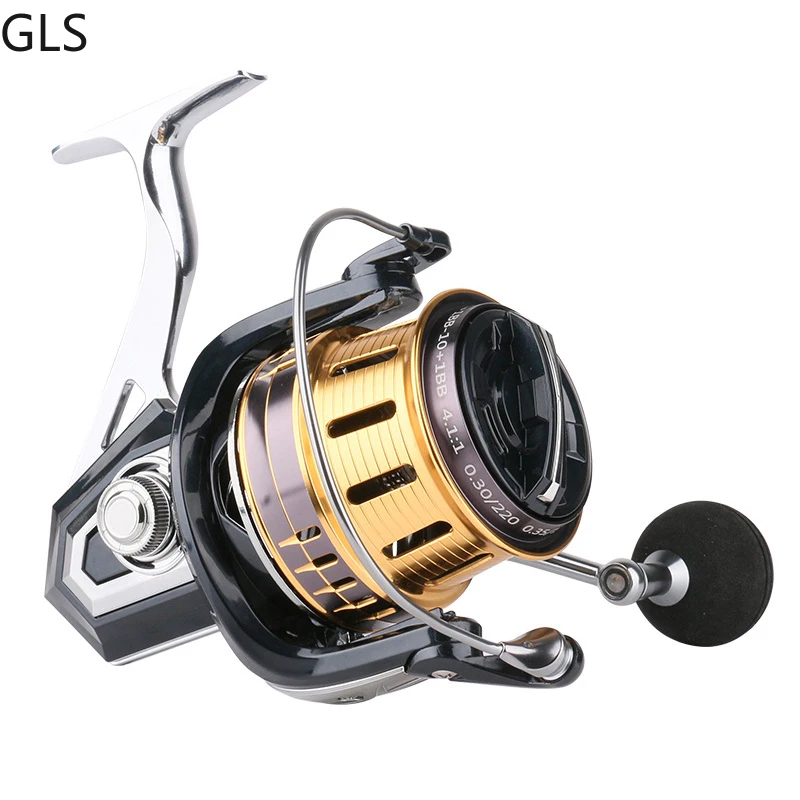 8000-12000 Series Strong Drag Spinning Reel 4.1:1 Gear Ratio High Speed Carp Fishing Reel for Bass Tools Molinete