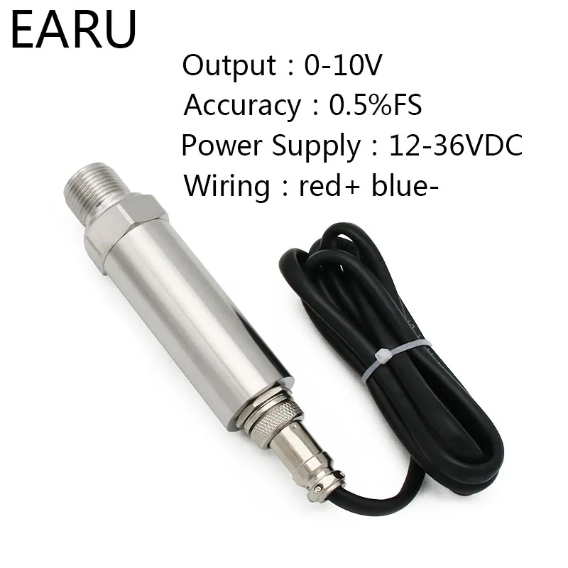 

Выходной авиационный штекер 0-10 В, 1 ~ 0 ~ 10 бар/16 бар/6 бар/25 бар, 10-30 В постоянного тока, G1/4 0.5%, датчик давления, датчик высокой точности