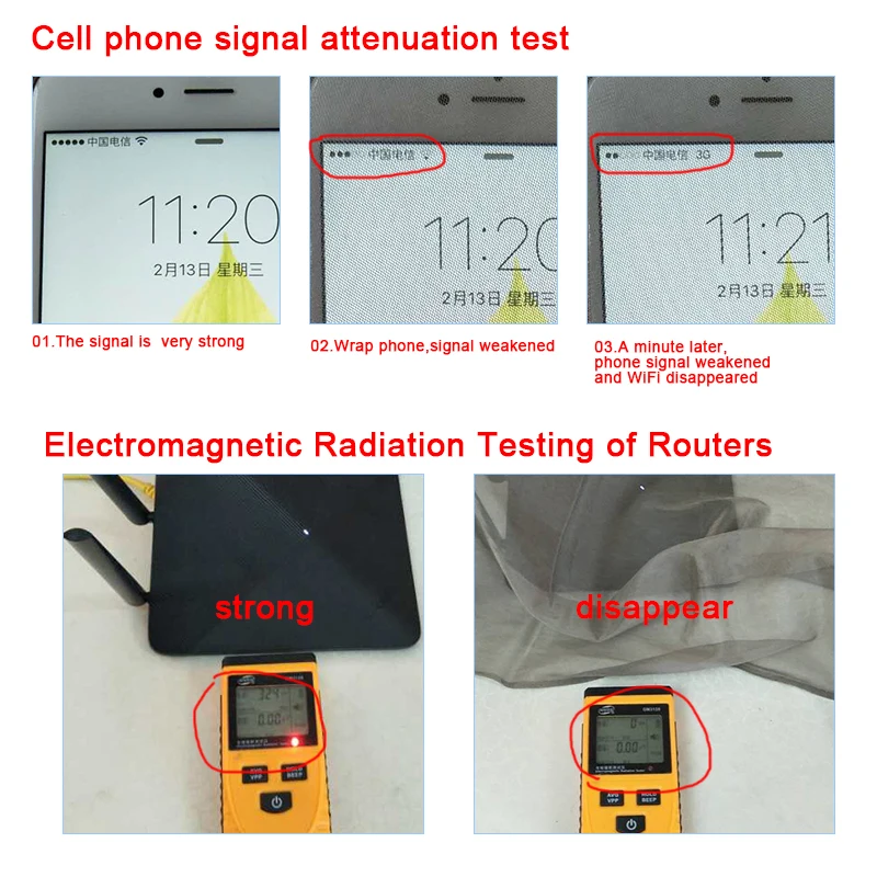 Reducing EMF Pure Silver Fiber Mesh Anti-radiation Fabric 5G Wifi Shielding Smart Meters Cell Towers Signal Protection