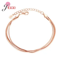 Two Colors Women Bracelets Korean Style Bracelets Genuine 925 Sterling Silver Bracelet Female Fashion Jewelry For Wedding/Party