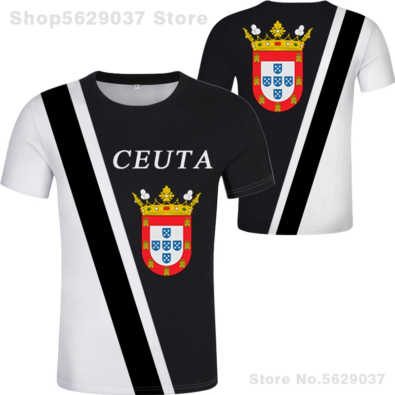 Men Women Ceuta Spain Print 3d T-Shirt Funny Country Flag T-Shirt Fashion Short Sleeve Unisex T-Shirt Customizable 3d Clothes