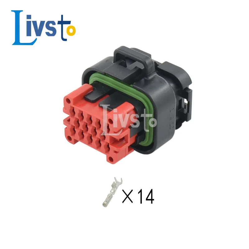 1 Set 14 Pin Sealed Waterproof Connector Board End Wiring PCB Male Female Socket Plug 776273-1 776262-1 776267-1 2138530-1