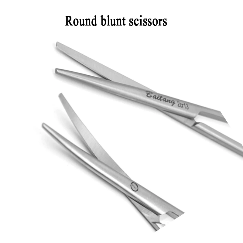 Pálpebra dupla Cirurgia Tesoura, Plástico, Blunt Nose Scissors, Corte reto, Curvo Cirurgia Express Scissors, Costura S