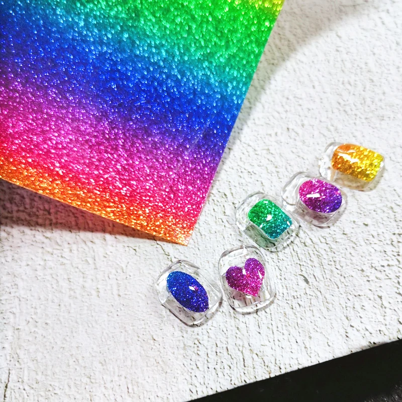 1 Tấm Kim Cương Lấp Lánh Móng Tay Nghệ Thuật Dán Phản Quang Dán Móng Tay Đề Can Làm Móng Tay DIY Adehesive Kim Cương Trắng Phụ Kiện