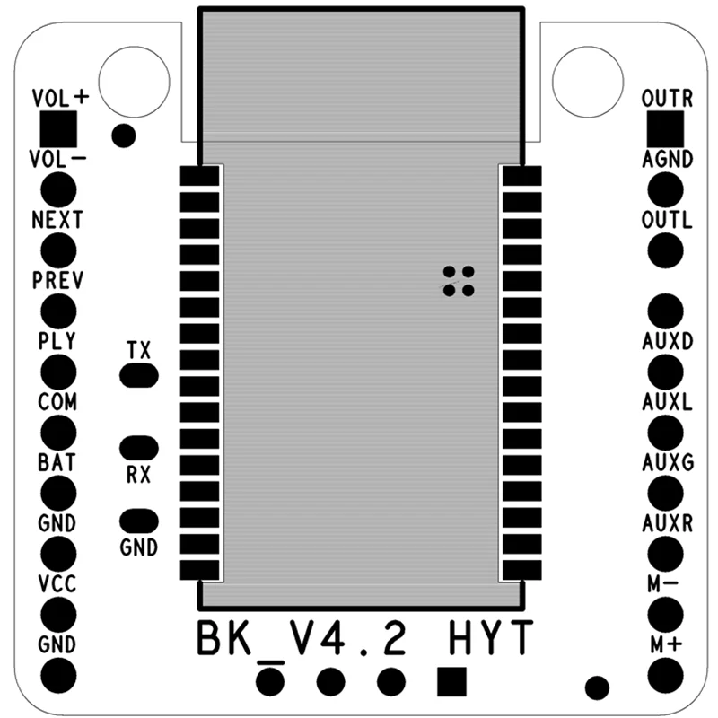 V5.0 Car Receiving Board Bluetooth-Compatible BK3266 Amp Board AT Change Name Call Button Switch Machine AUX Input view 2