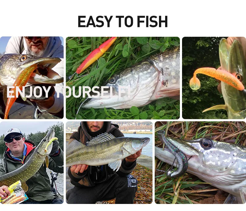 ESFISHING Angelköder Easy Shiner 100mm 125mm Swimbait Isca Artificial Pesca Silikonköder Hecht Barsch Leurre Souple – Detail 8