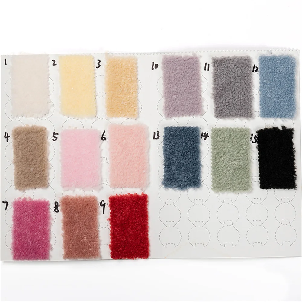 Faux Wool Fur Fabric Lamb Cashmere Soft Granular Short Plush Material 160cm Width DIY Handmade For Clothing Toy 1 Yards