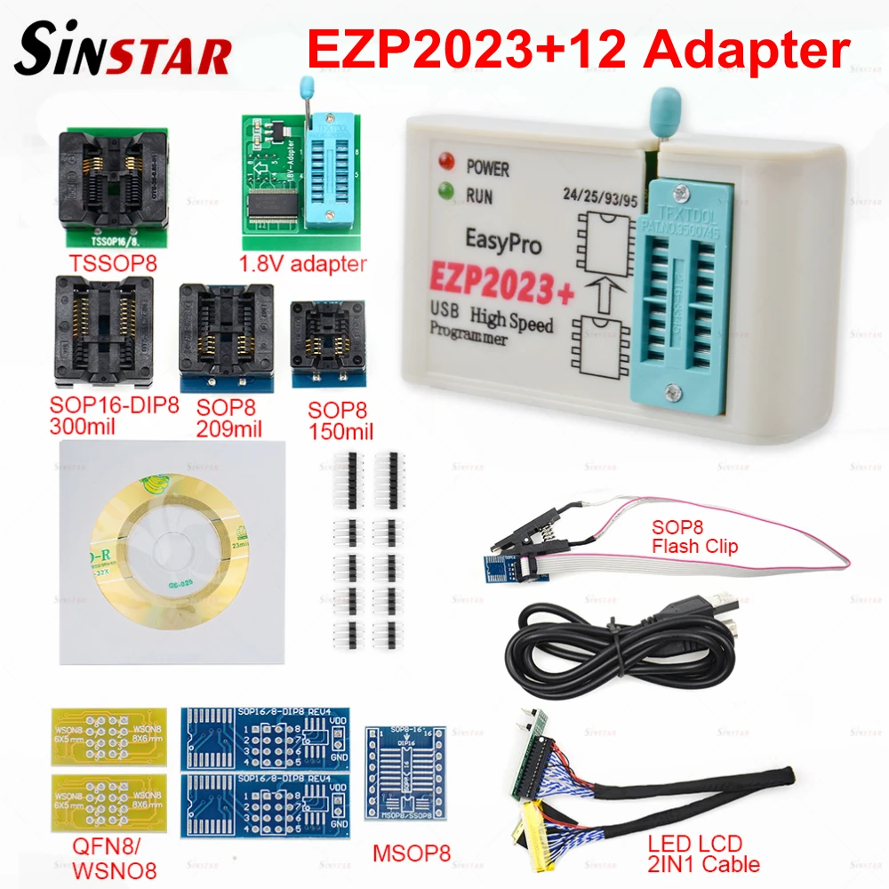 100% CH554T Chip Original EZP2023 High-speed USB SPI Programmer EEPROM better than EZP2013 EZP2019 minipro adapter