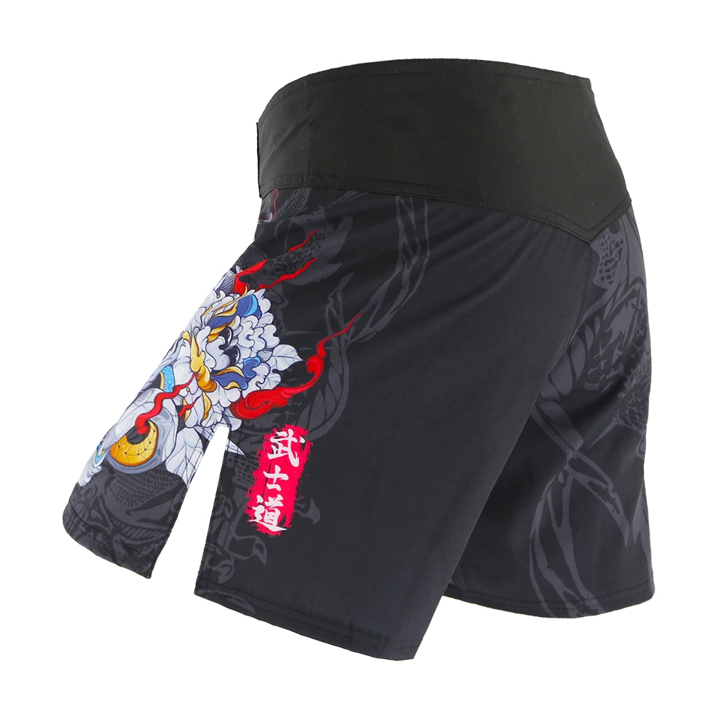 Pantalones cortos de boxeo MMA Jujitsu Fierce fighting para hombres, pantalones cortos de kickboxing MMA, pantalones cortos de boxeo Tiger Muay Thai