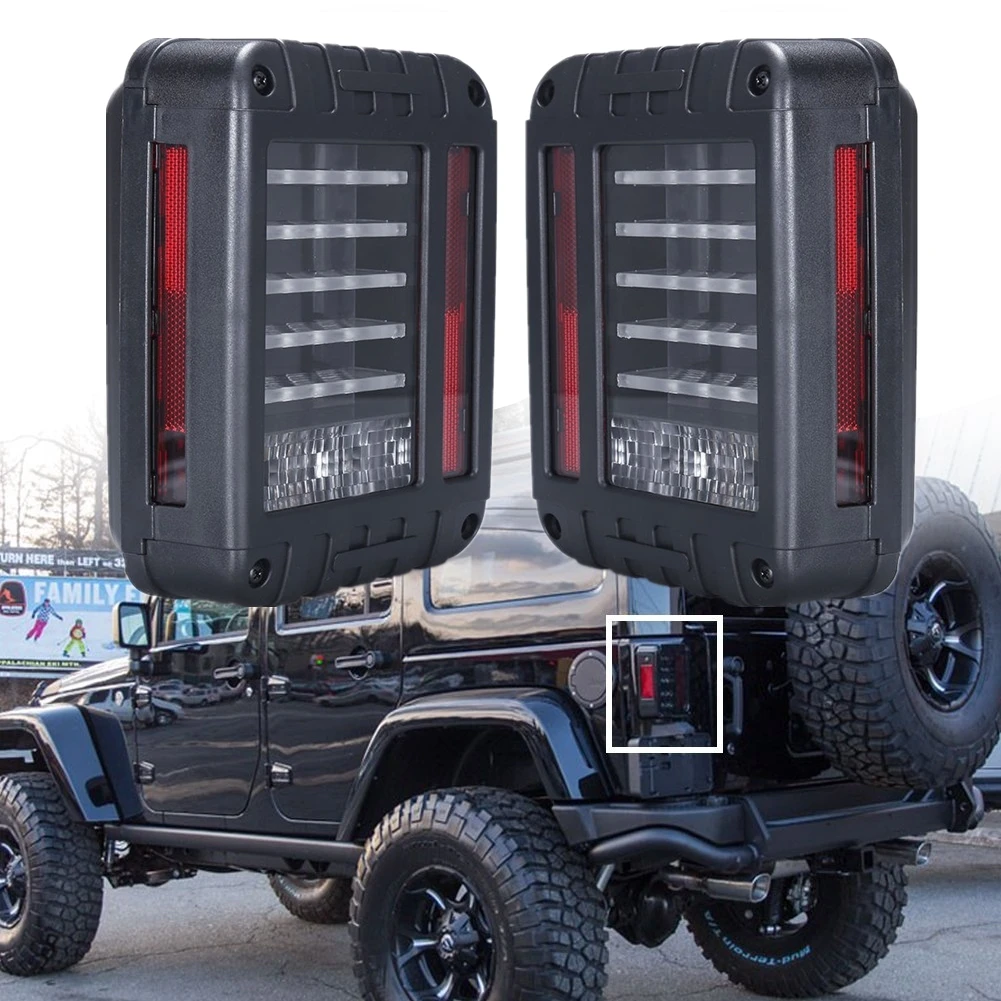 

12V Car Led Tail Lights For Jeep Wrangler JK Sports Sahara Freedom Rubicon 2007 - 2018 Rear Brake Reverse Light Assembly