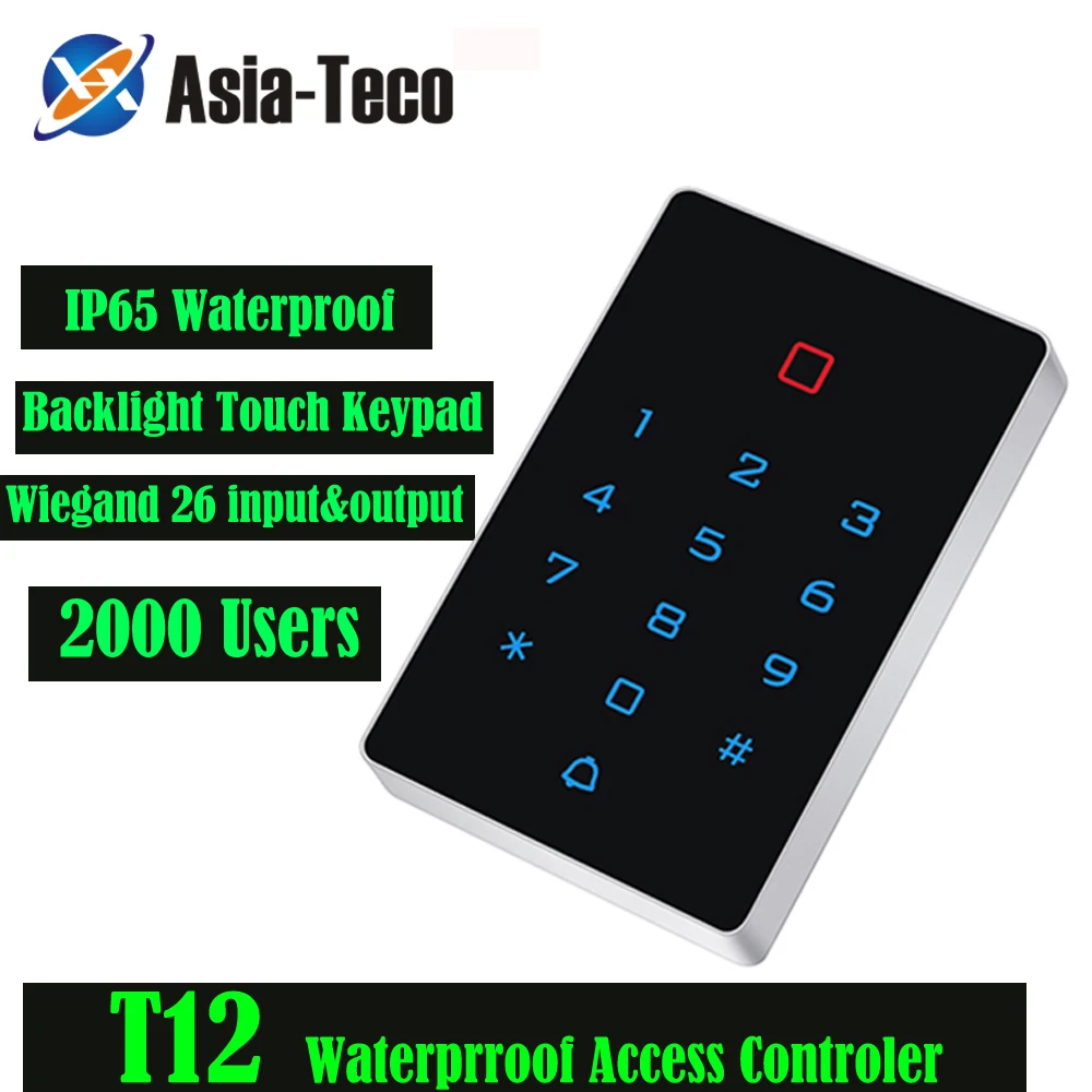 IP65 waterproof touch access control integrated machine RFID independent access controller 13.56Mhz Access Control Keypad T12