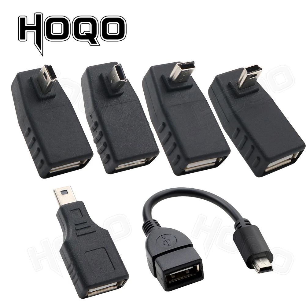 Mini USB to Female Usb OTG Adapter Mini USB Male to USB Female Converter Connector Transfer Data Sync for Car AUX MP3 MP4 U-Disk