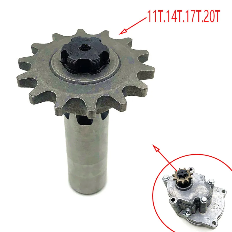 T8F Clutch Drum Gear Box Sprocket Axle fit 33cc 43cc 49cc Engine 11 14 17 20 tooth Gear Box for Scooter Mini bike