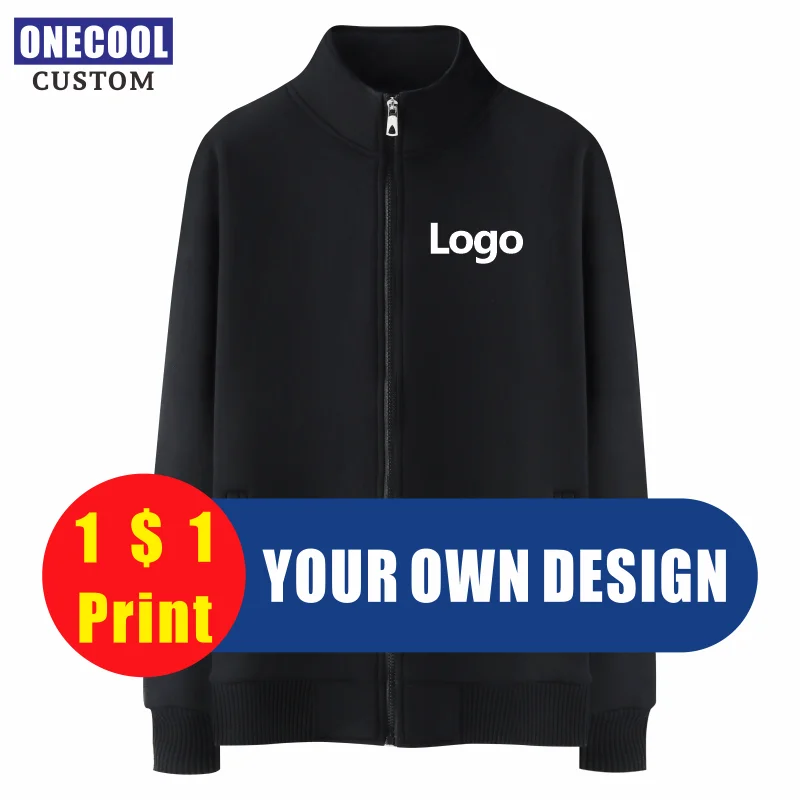 12 Pure Color Autumn And Winter Thick Jacket Custom Logo Printing  Team Brand Embroidery Personal Design ONECOOL