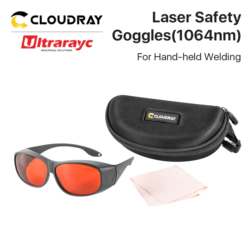 Ultrarayc-gafas de seguridad láser 1064nm, 190-540nm OD3 + y 800-1100nm OD7 +, gafas protectoras para soldadura de mano de fibra óptica