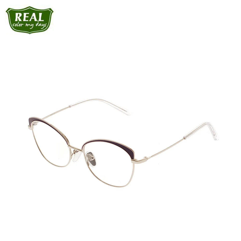 

REAL Fashion Cat Eyes Women Optical Glasses Frame Metal Frame Myopia Eyewear Unisex MT0409