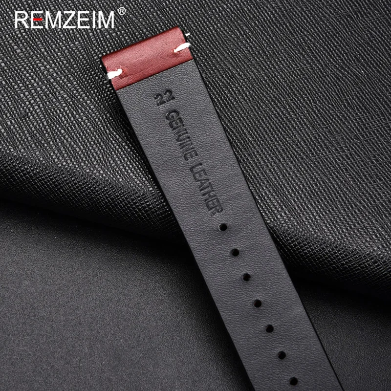 Handmade Genuine Leather Watchbands 18mm 20mm 22mm 24mm Watch Steel Buckle Band Strap High Quality Wrist Belt Bracelet + Tool