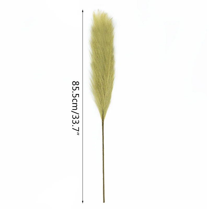 1Bouquet 12Forks Bulrush Artificial Pampas Grass Reed DIY Vase Wedding Party Home Garden Decoration Plant Real Touch Fake Flower