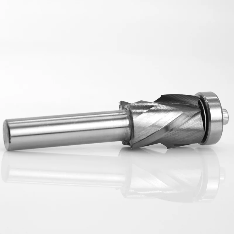 1/2" Shank Bearing Ultra-Perfomance Compression Flush Trim Solid Carbide CNC Router Bit End Mill Milling Cutters for Wood Tools