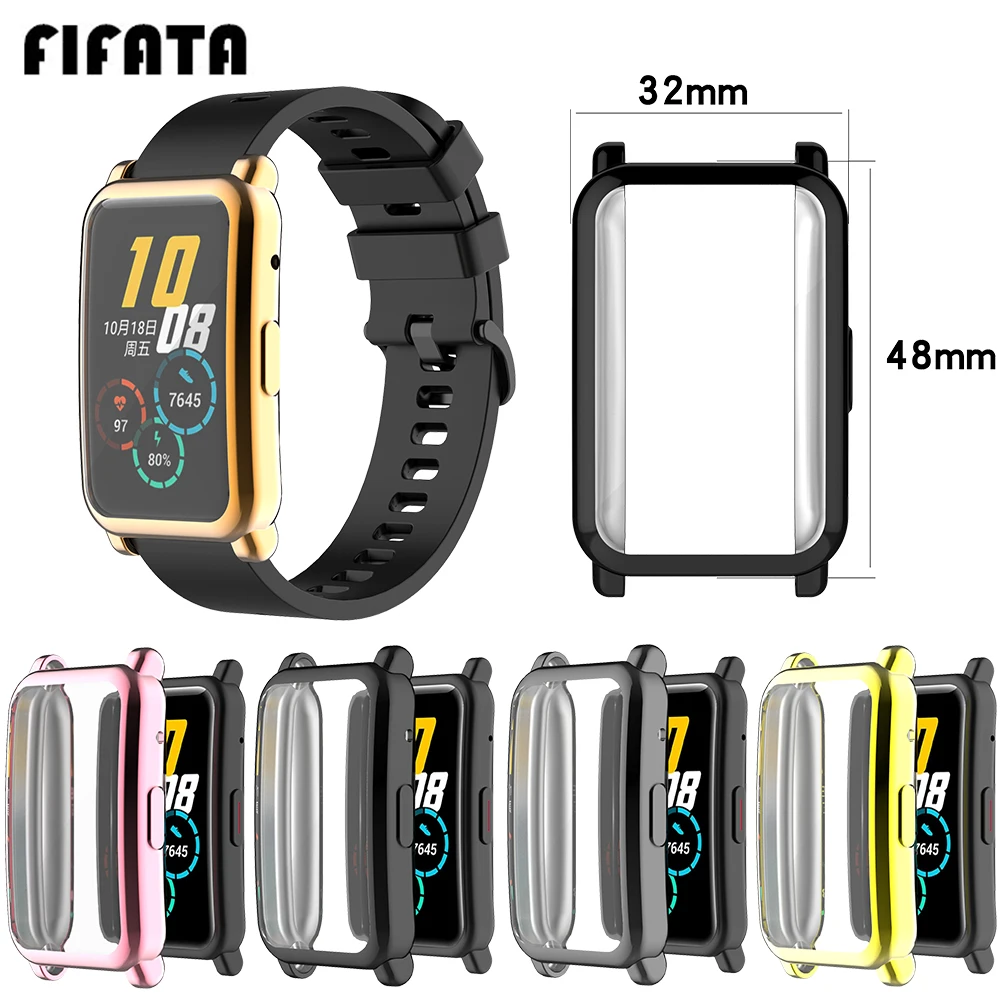 FIFATA-funda de reloj enchapada de silicona TPU para Huawei Honor Watch ES, carcasa protectora de reloj inteligente, accesorios para Honor ES, funda de reloj