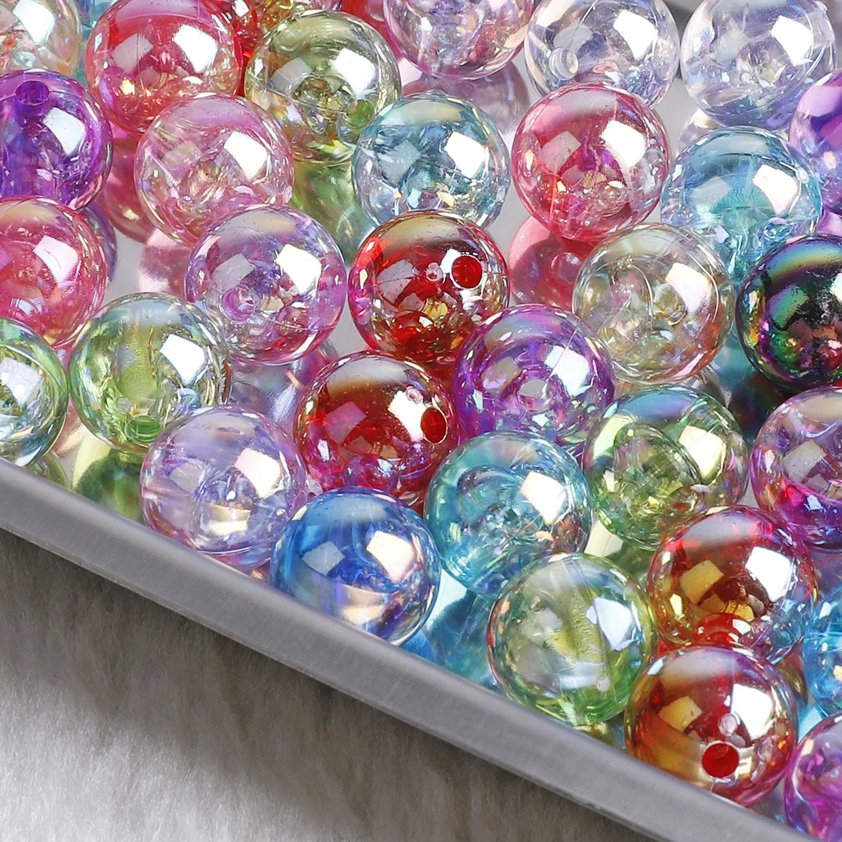 6/8/10mm Multicolor Optional Acrylic Plastic Translucent Round Beads For DIY Jewelry Making Necklace Bracelet Accessories