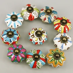 1x Unique Ceramic Pumpkin Knobs Vintage Cabinet Door Pull Handle for Home Cabinet Cupboard Wardrobe Drawer Knobs