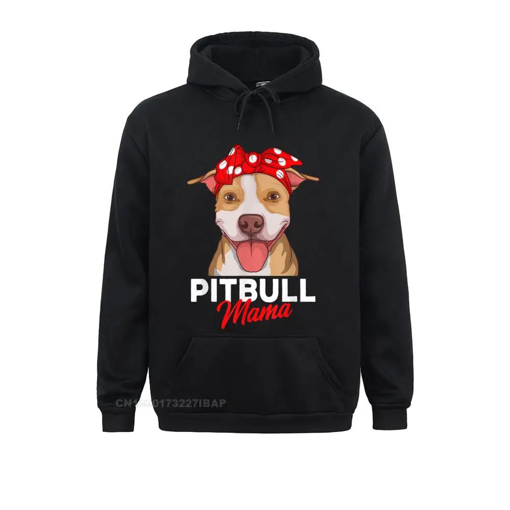 Pittie Mama Pitbull Dog Mom Funny Mothers Day Hoodies Hoods Harajuku New Design Custom Long Sleeve Women Sweatshirts 3D Style