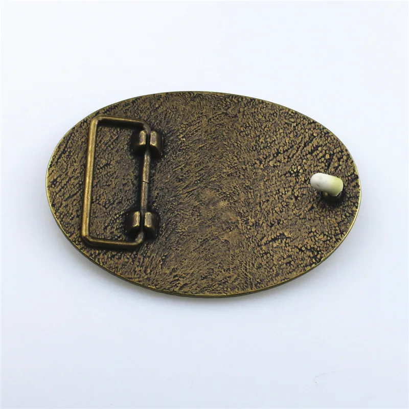 DIY Leathercraft Hardware Oval Rope Blanks Plate  Buckle Antique Brass Plated Finsh 38mm Accessories For Leather Metal Buckle