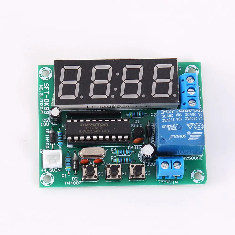 AT89C2051 Módulo de reloj Digital LED de 4Bits/6Bits, temporizador, despertador, cronómetro, tubo LED multifunción, Kit de reloj electrónico