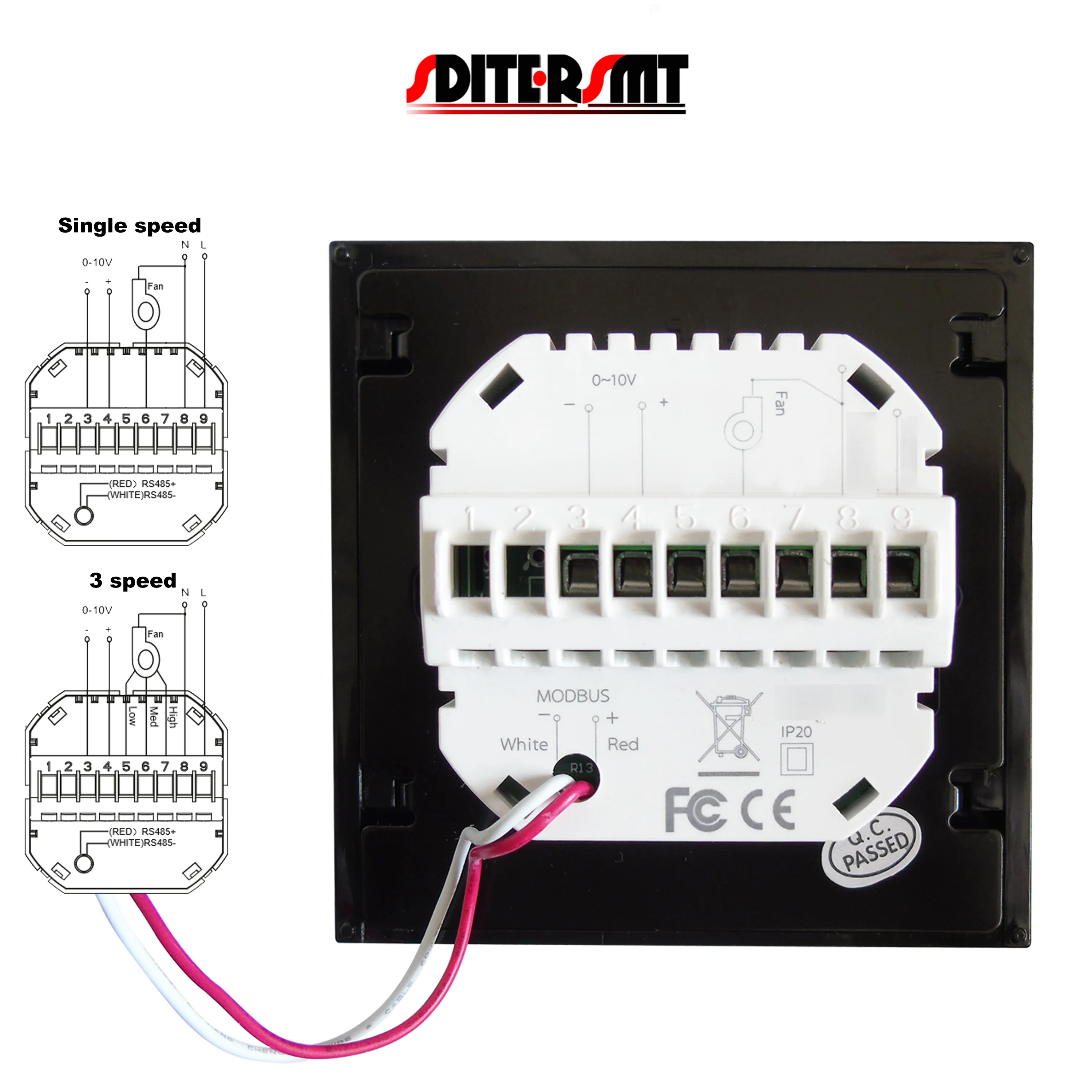 Termostato de calor proporcional, 24v 95-240v, rs485 0-10v válvula de calor para 1, 3 ou 3 engrenagens de controle de temperatura aplicável, transformação