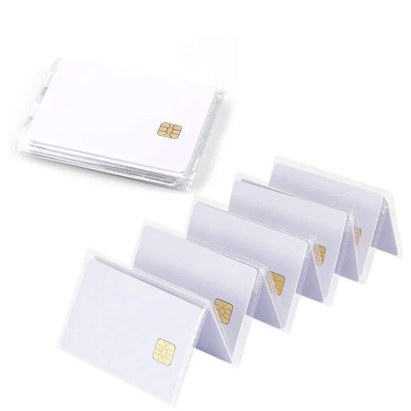 50/100pcs High Quality Empty White IC Card / SLE 4442 Chip Card Contact Smart IC Card