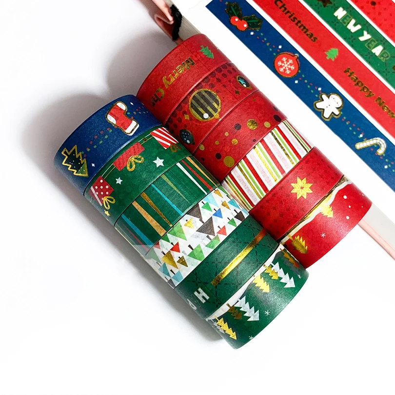 Kerst Washi Tape Set Decoratieve Adhesive Linten 6Pcs Masking Tape Schoolbenodigdheden 3M Washitape Briefpapier Washi Tape