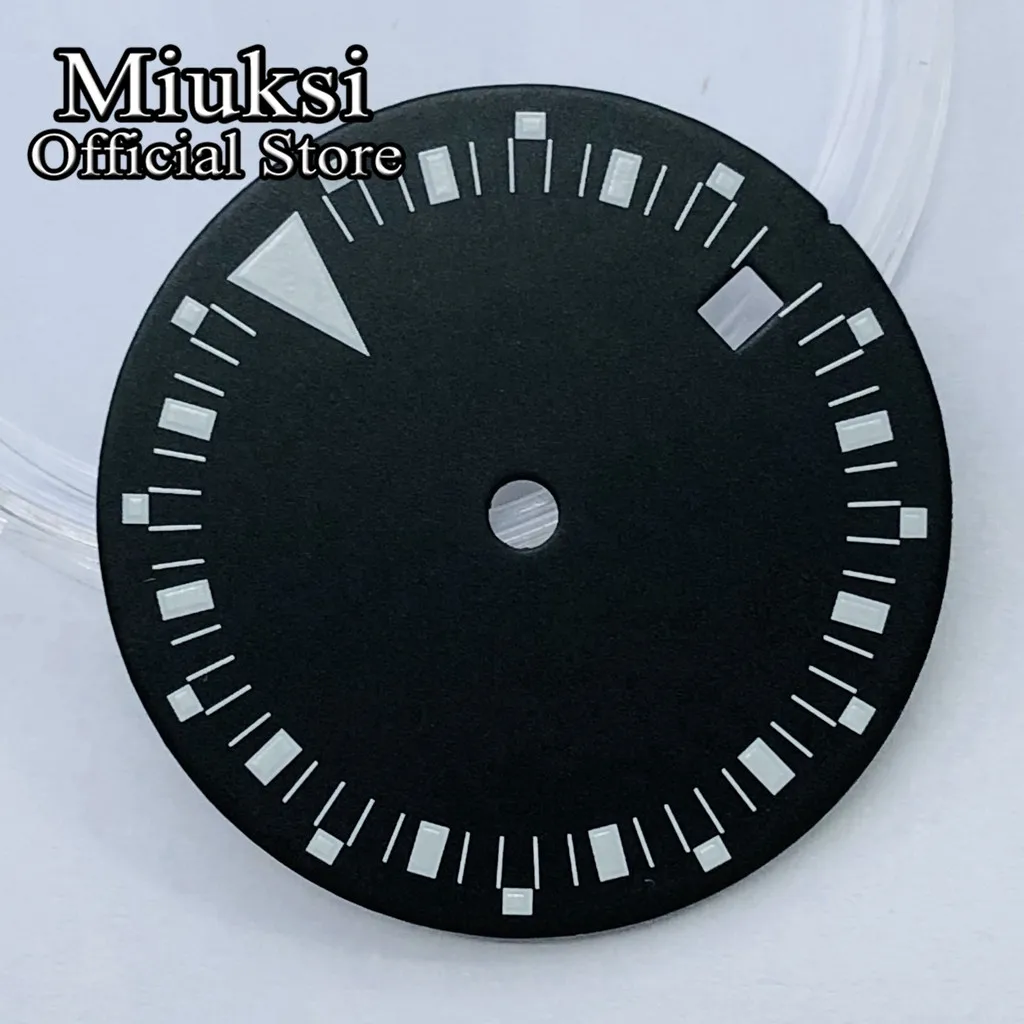 Miuksi 29mm watch dial luminous dial fit ETA 2836 2824 Miyota 8205 8215 821A Mingzhu DG2813 3804 PT5000 Seagull ST1612 movement