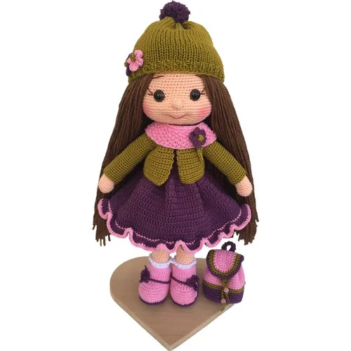 Amigurumi Organic Hat Mesh Toy Sep Doll 35 cm