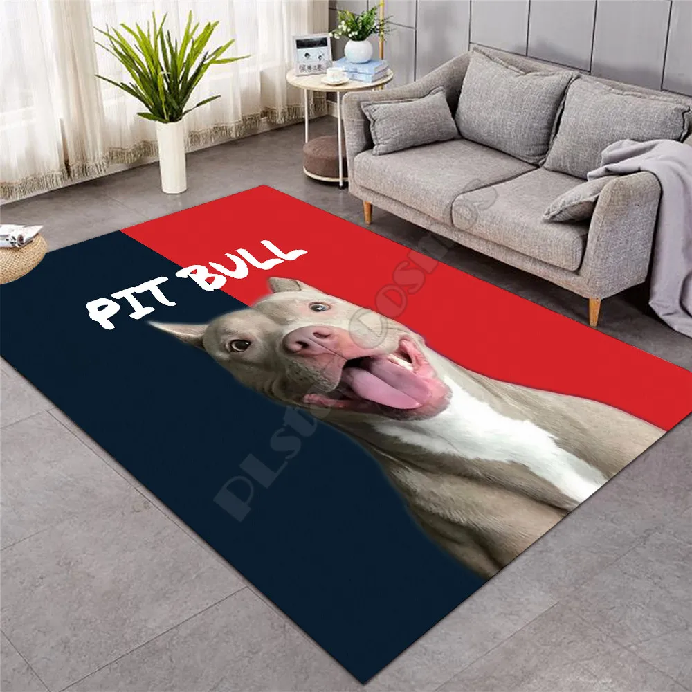 Best Friend Pit Bull 3D All Over Printed Rug Non-slip Mat Dining Room Living Room Soft Bedroom Carpet 01