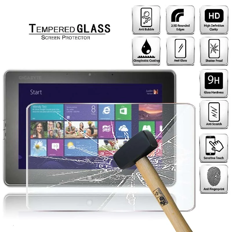 Tablet Tempered Glass Screen Protector Cover for Gigabyte S1082 Tablet Computer Anti-Scratch Explosion-Proof Screen