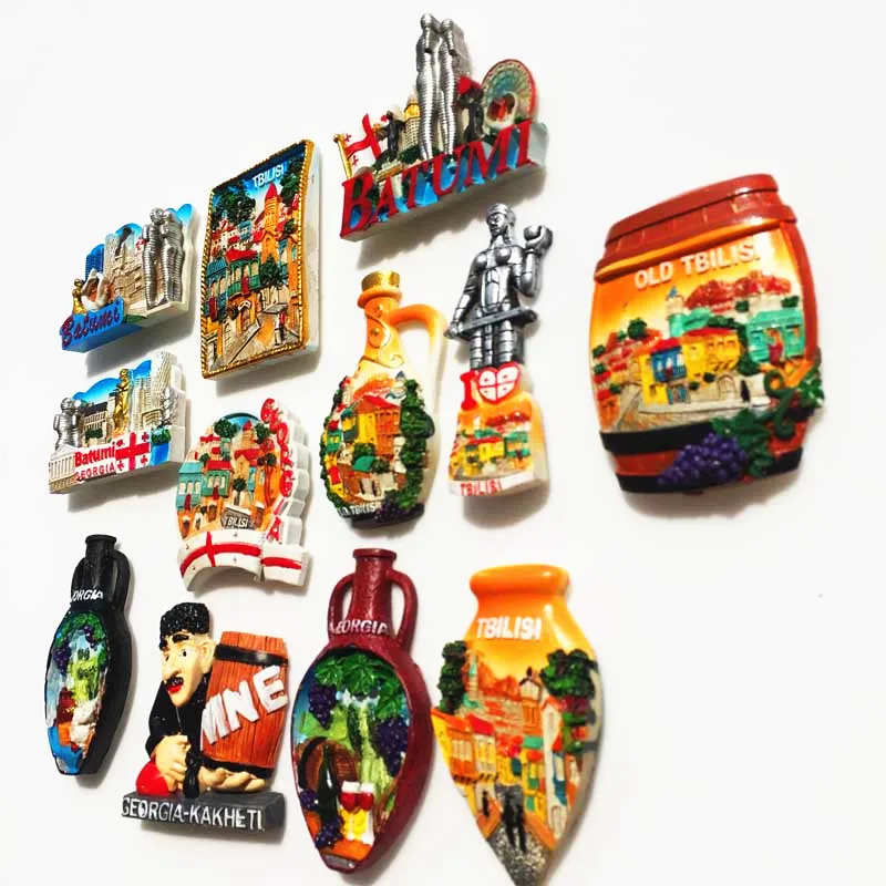 Georgia Customs And Culture 3D Refrigerator Magnets Fridge Magnetic Tourist Souvenir Decoration Articles Handicraft Gifts