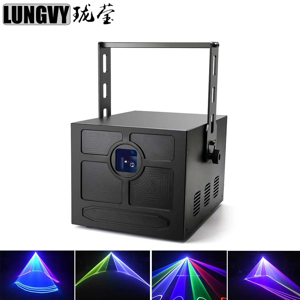 

Professional Flight Case 30KPPS 10W Laser Light ILDA Animations DMX Stage Light For Disco Dance Halls Bars Square