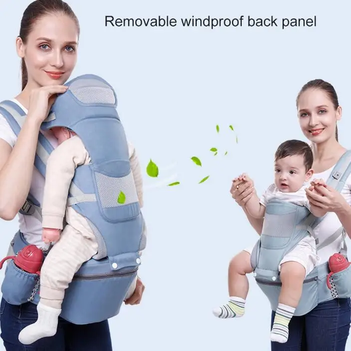 3 In 1 Baby Carrier Ergonomic Infant Kid Baby Hipseat Sling Kangaroo Baby Wrap Carrier Large Capacity Storage Bags  0-48 months