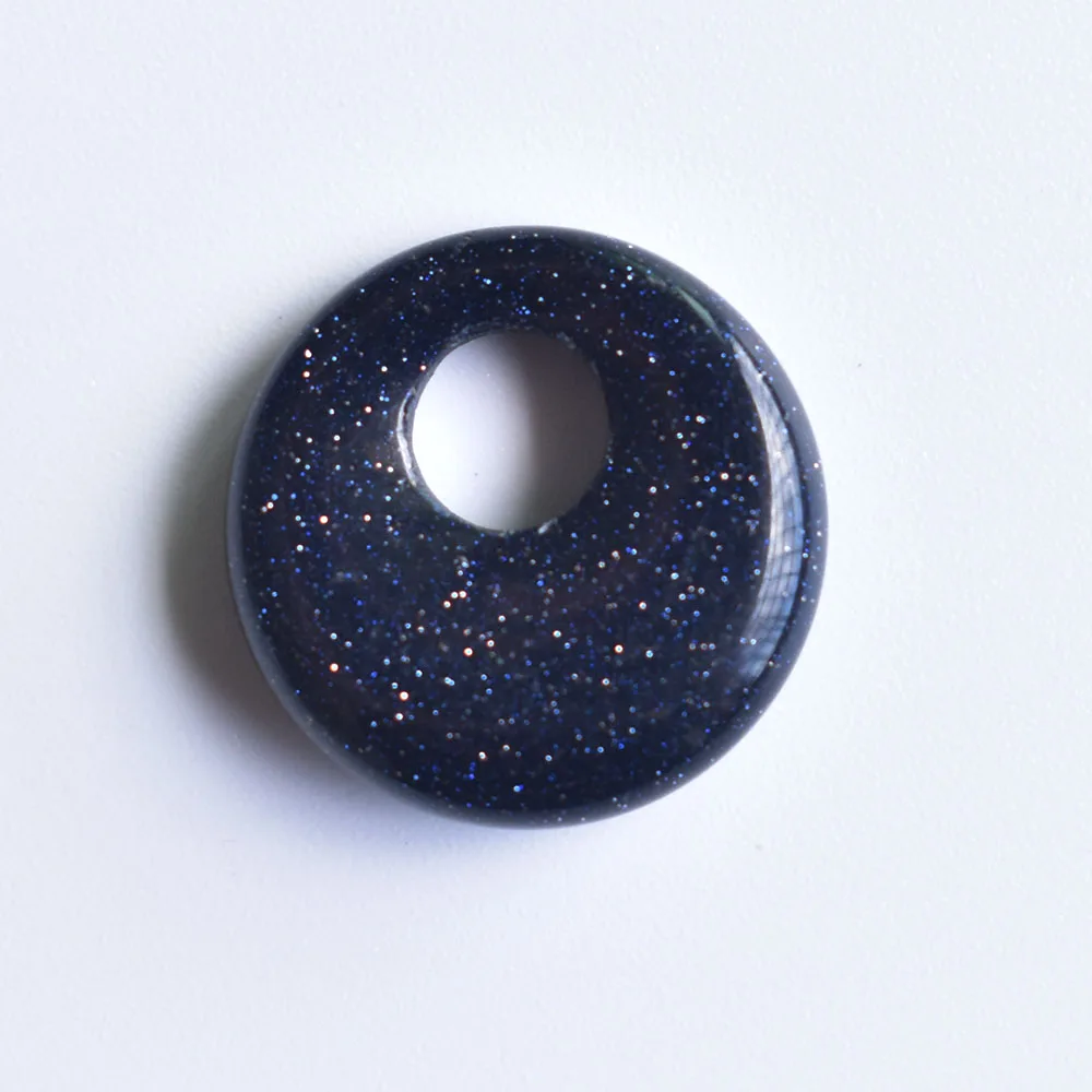 Modische, hochwertige, sortierte Naturstein-Gogo-Donut-Anhänger, Perlen 18mm für Schmuckherstellung, Großhandel 20 Stück/Los, kostenlos. – Detail 8