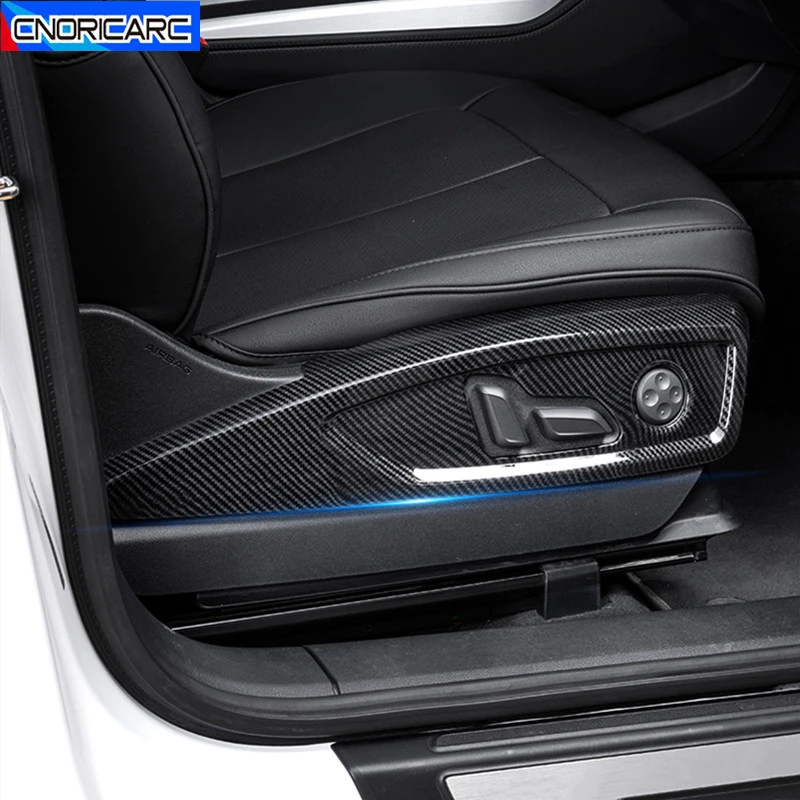 

Стайлинг автомобиля, Боковая регулировка сиденья, рамка, украшение, наклейка на крышку для Audi Q5 FY 2018-2022, цвет углеродного волокна, аксессуары для интерьера