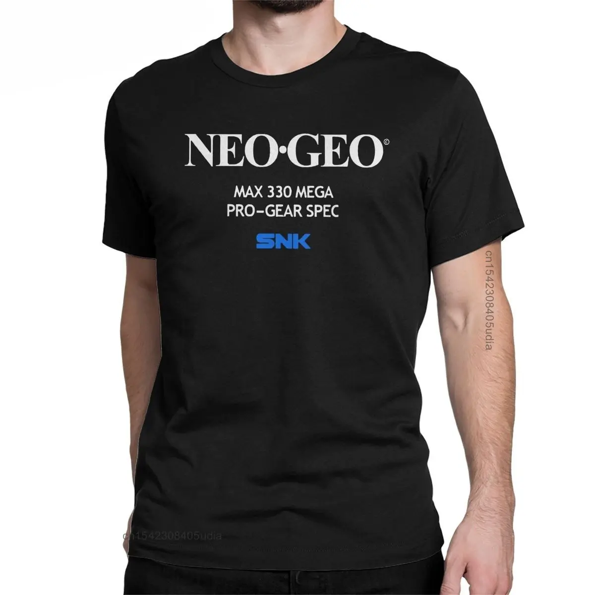 Funny Fatal Fury Neo Geo Startup Screen Tshirt Men Round Collar Cotton T Shirt Short Sleeve Tee Shirt for Men