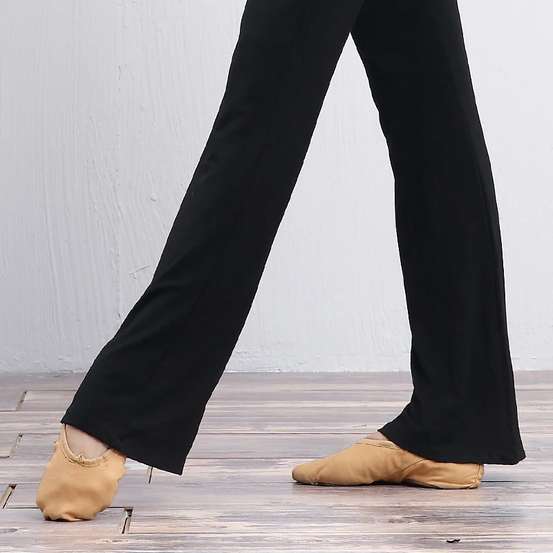 Ballet Dance Pants for Women Girls Modal Flare Long Trousers High Waist Fitness Black Gymnastics Flare Trousers Bell-bottoms