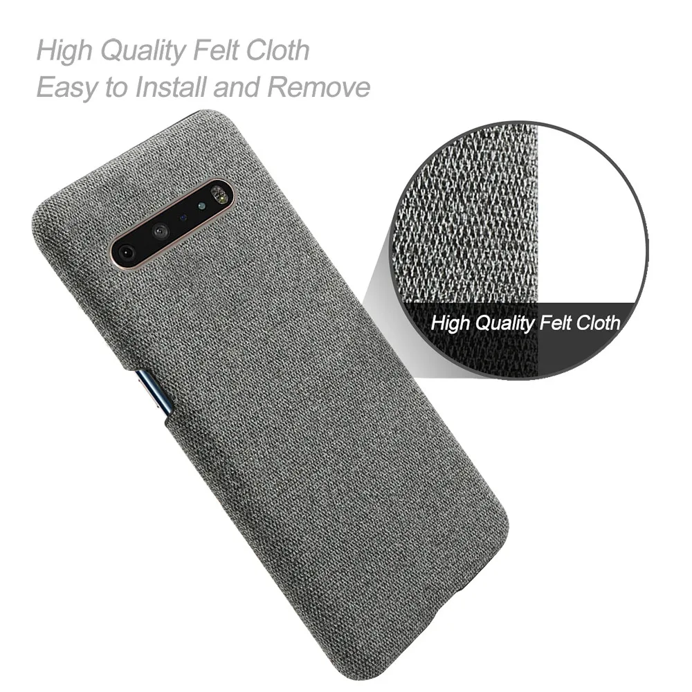 Cloth Cases For LG V60 ThinQ 5G Case Slim Retro Cloth Hard Phone Cover For LG V60 ThinQ 5G LM-V600 6.8\