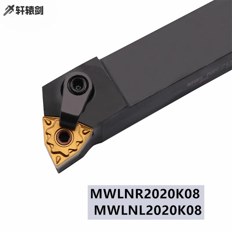 MWLNR2020K08 MWLNL2020K08 внешний токарный инструмент держатель зажимной токарный станок с ЧПУ резка для вставок WNMG080404