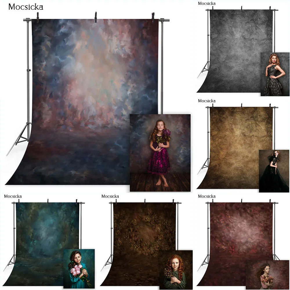 Vintage Abstract Backdrop for Photography Studio Newborn Kids Old Master Texture Adult Birthday Portrait Photo Background Props